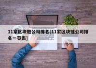 11家区块链公司排名[11家区块链公司排名一览表]